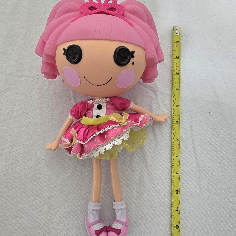 Lalaloopsy Jewel Sparkles Doll Full Size 12” Pink Hair & Crown Dress Shoes 2009 - Picture 4 of 11